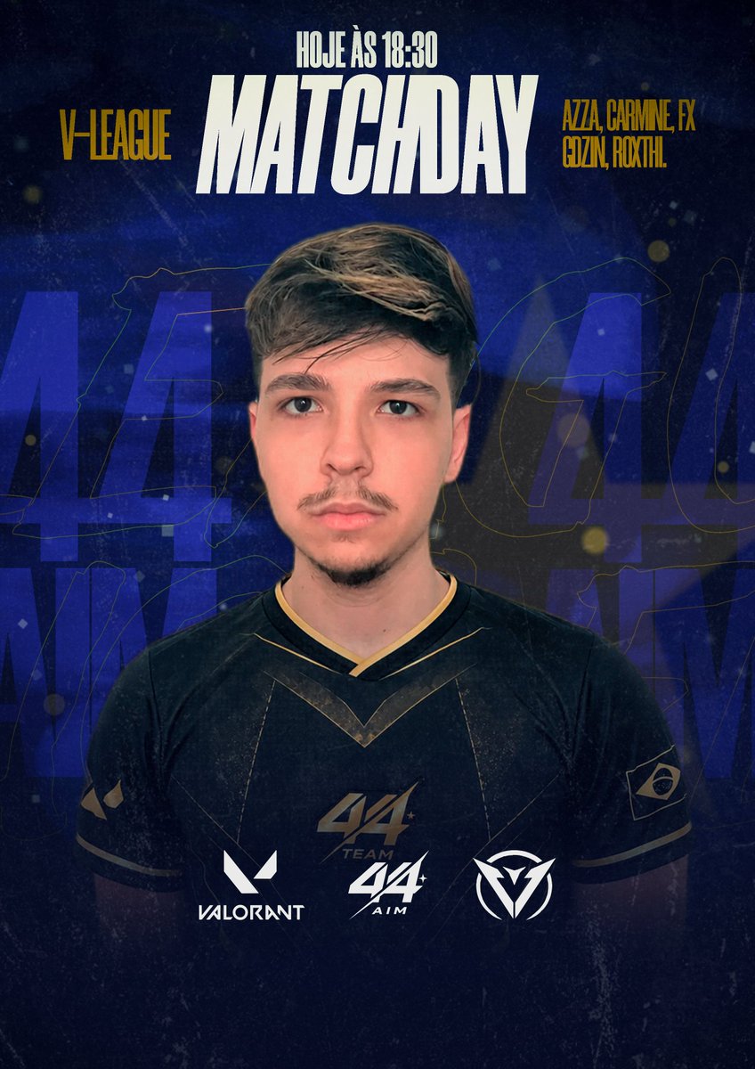 44aimers's tweet photo. 🎮 44AIM | GAMEDAY 🎮

Hoje vamos jogar as SEMIFINAIS V-LEAGUE às 18:30 contra Project! 🔥

Vamos com tudo time!💪

#GO44💛💙