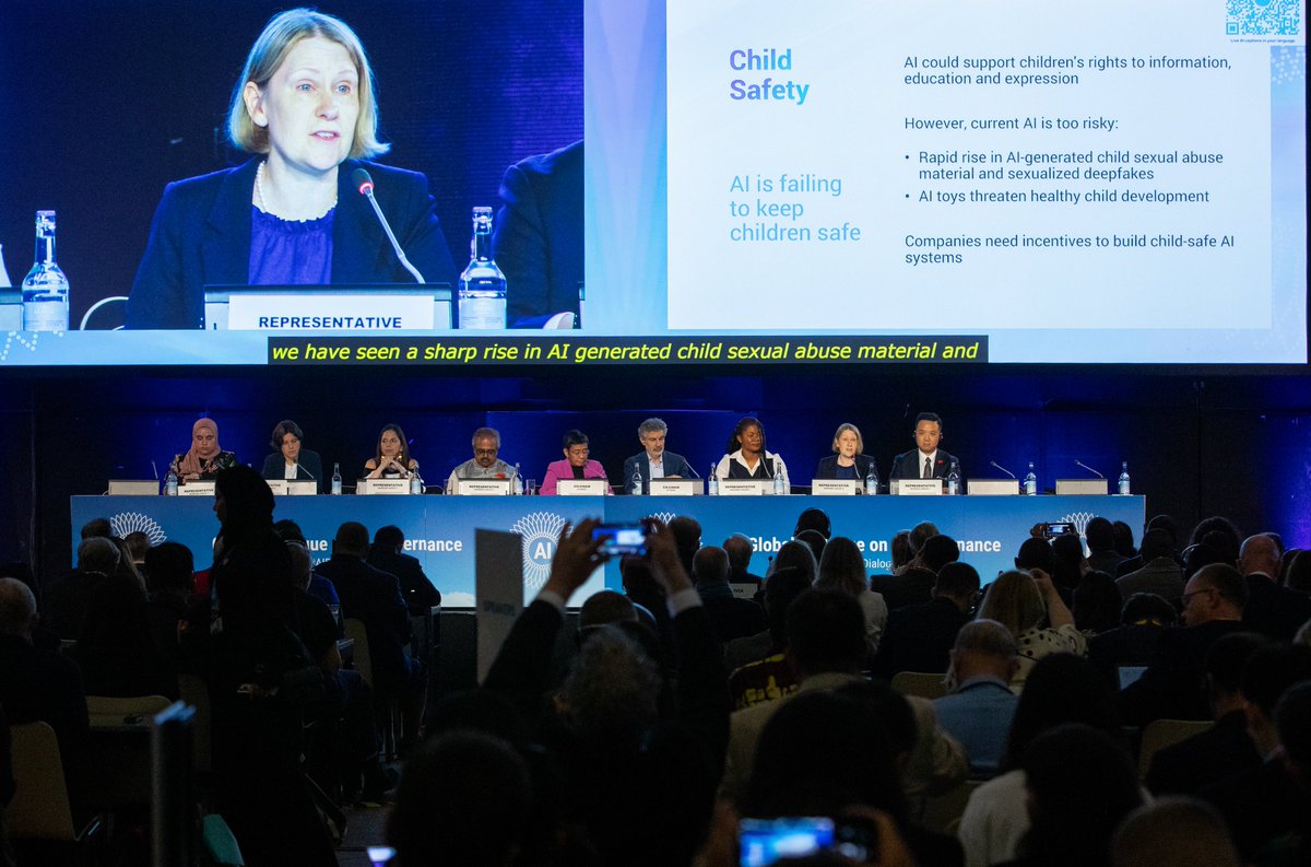 ODET_UN's tweet photo. The Global Dialogue on AI Governance began today with the Independent International Scientific Panel on AI presenting its Preliminary Report to Member States, a shared evidence base from the outset.

Read it: https://t.co/Ue15ZjrLy8
Watch Presentation: https://t.co/qFm89sdKMn https://t.co/ySxi4WYWTU
