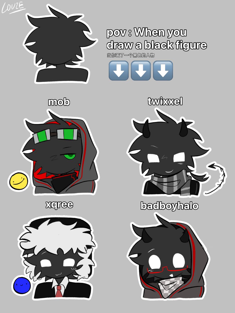 LOUIE16161616's tweet photo. #thatmob #twixxel #xqree #badboyhalo #mcyt 
When I draw them, they're almost cosplay with each other https://t.co/q85DmlkRy1