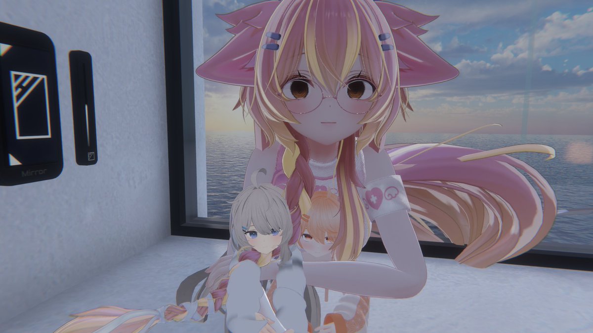 rylee_vrc's tweet photo. #VRChat　
しゃけさんとNEON DUELやったり
セナさんとおしゃべりしたり https://t.co/paqVY0FVrA