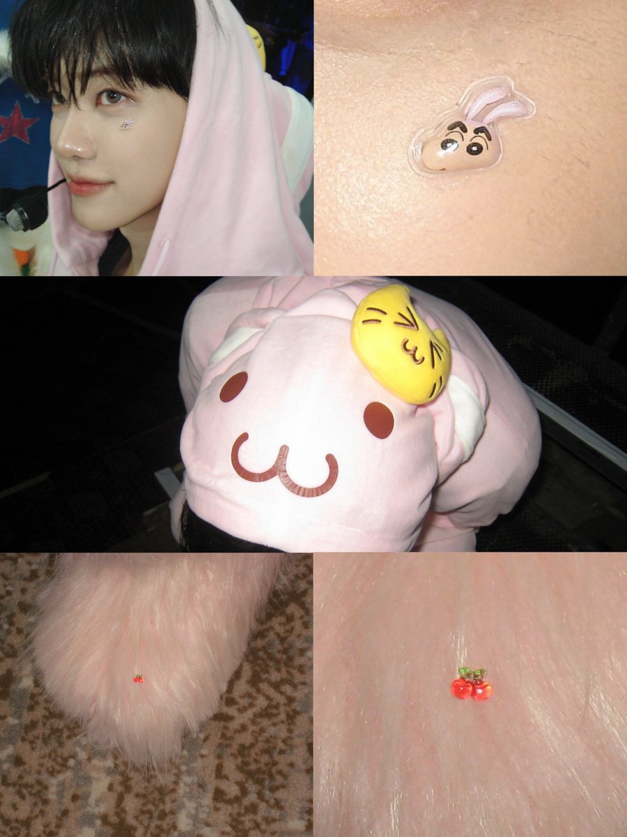 14prils's tweet photo. ดีเทลเล็กๆพวกนี้น่ารักจับ ติดชินจังหูกระต่ายไว้ตรงแจ้ม มีเชอร์รี่ติดอยู่ที่ชุด สมกับเป็นแจมิน น่ารักทุกอันเลย แล้วแจมินเวลาลงก็จะชอบถ่ายให้เห็นดีเทลเล็กๆแบบนี้ พี่ชอบมาก https://t.co/TcnzYy9dWY