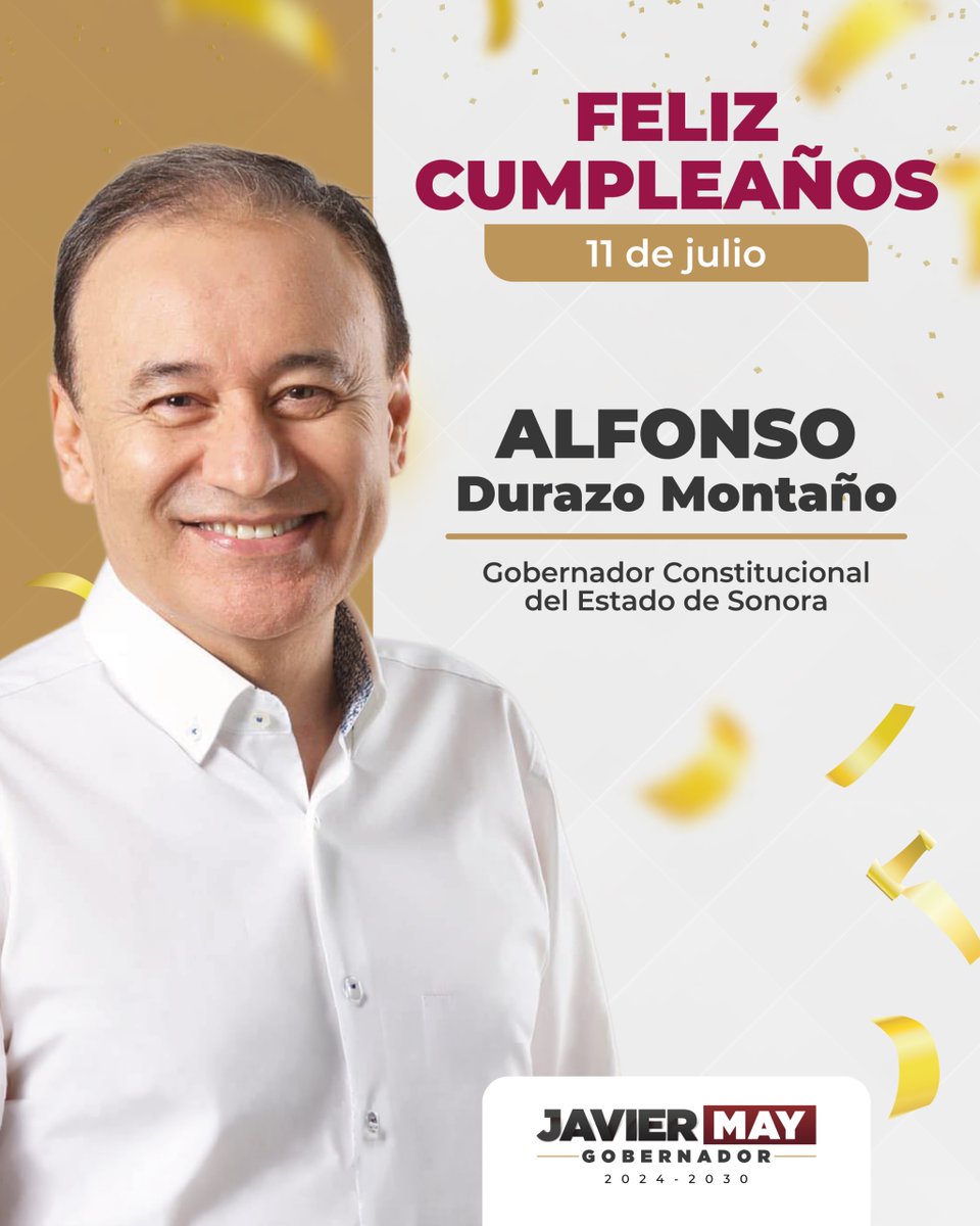 TabascoJavier's tweet photo. Desde Tabasco, queremos enviar una felicitación a nuestro compañero y amigo, Gobernador del Estado de Sonora, @AlfonsoDurazo, que hoy da una vuelta más al calendario. Deseamos que esté rodeado de sus seres querido, bienestar y mucho cariño.

¡Feliz cumpleaños! https://t.co/A2RqyT6LaW