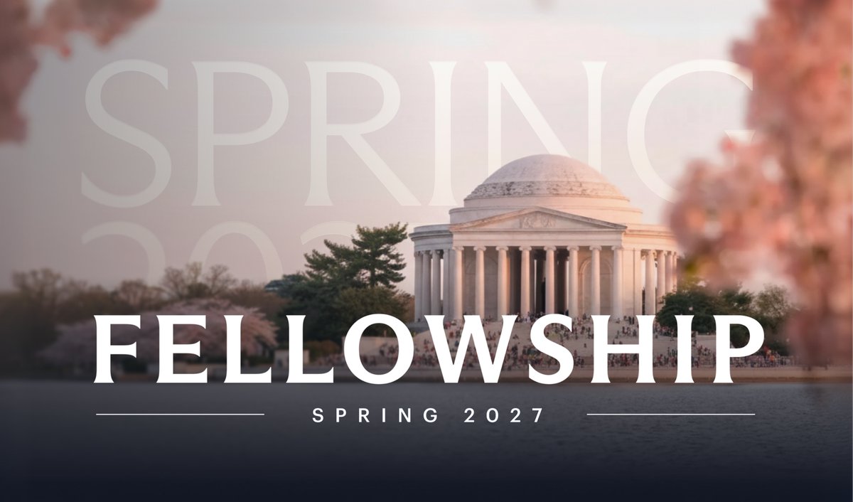 maryfrandevlin's tweet photo. Instead of making New Year's resolutions you won't keep, you could start 2027 by getting paid to start your career in D.C. 👀

The Spring 2027 Fellowship for American Statecraft runs January 13-April 2. 

Applications close THIS SUNDAY, July 12 at 11:59pm. 

The Fellowship will change your life. Don't miss out. ⚙️🇺🇸