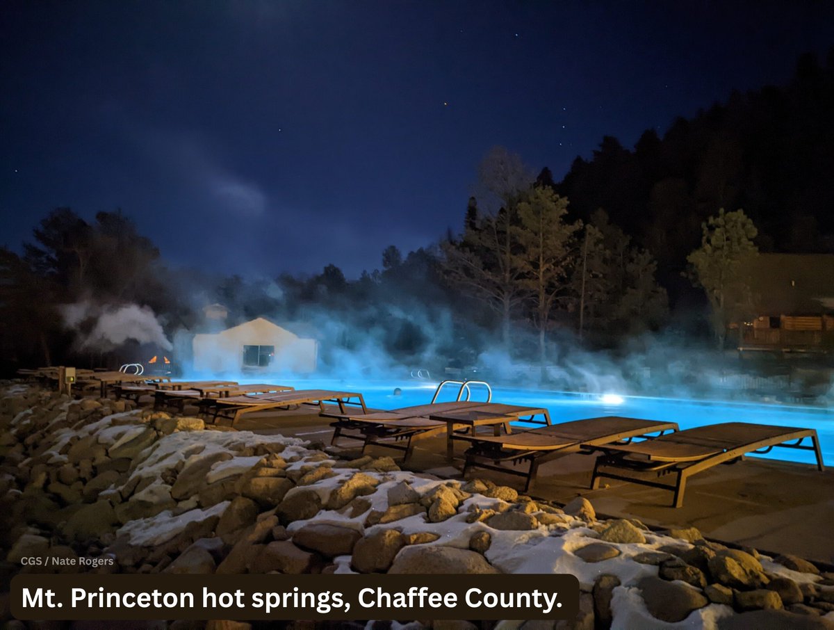 COGeolSurvey's tweet photo. Geothermal means heat from the earth. There are 3 uses: direct use (straight from the ground, like hot springs &amp; artesian wells), heat pumps (heating/cooling systems used for homes), and electrical generation (large-scale electricity production using water heated geothermally). https://t.co/8EK5SGmJtu