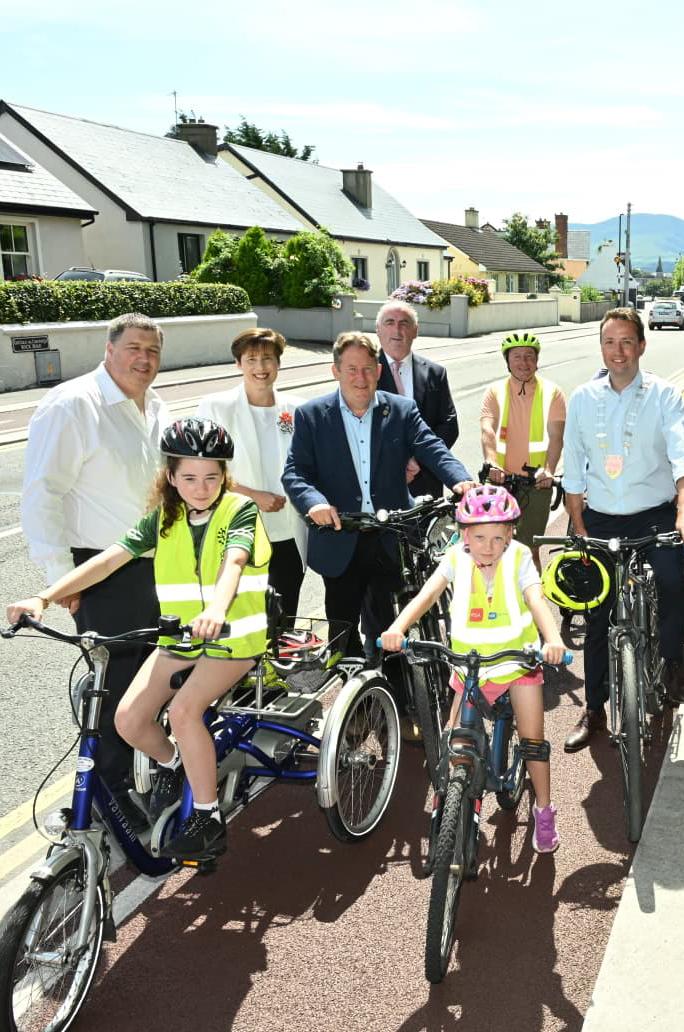 NormaFoleyTD1's tweet photo. A fabulous day in the Kerry sunshine with @DarraghOBrienTD for the official opening of a section of the Sth Kerry Greenway, the Tralee Nth. Relief Road, Safe Routes to School and Active Travel initiative Killarney. https://t.co/mKMFoxmxE6