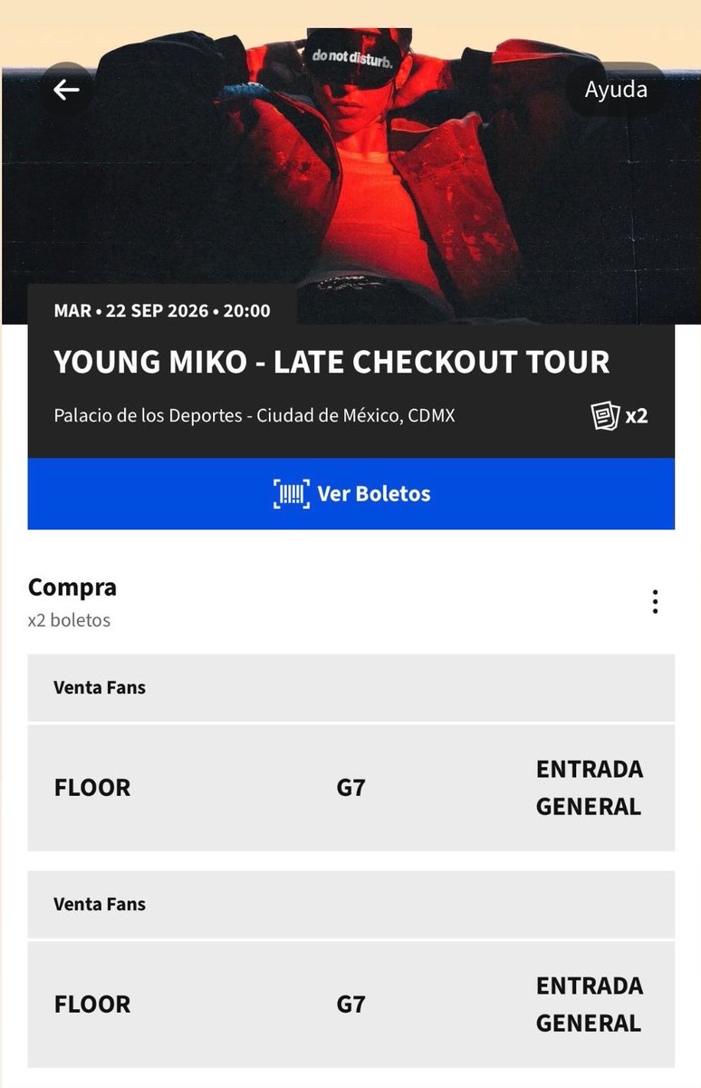 labrensss's tweet photo. vendo dos boletos general para young miko en el palacio de los deportes 2mil cada uno transfiero en persona ✨✨ @Vendo_Boletos @boletos @young_mikofanmx #YoungMikoMX https://t.co/rVilktUFBt
