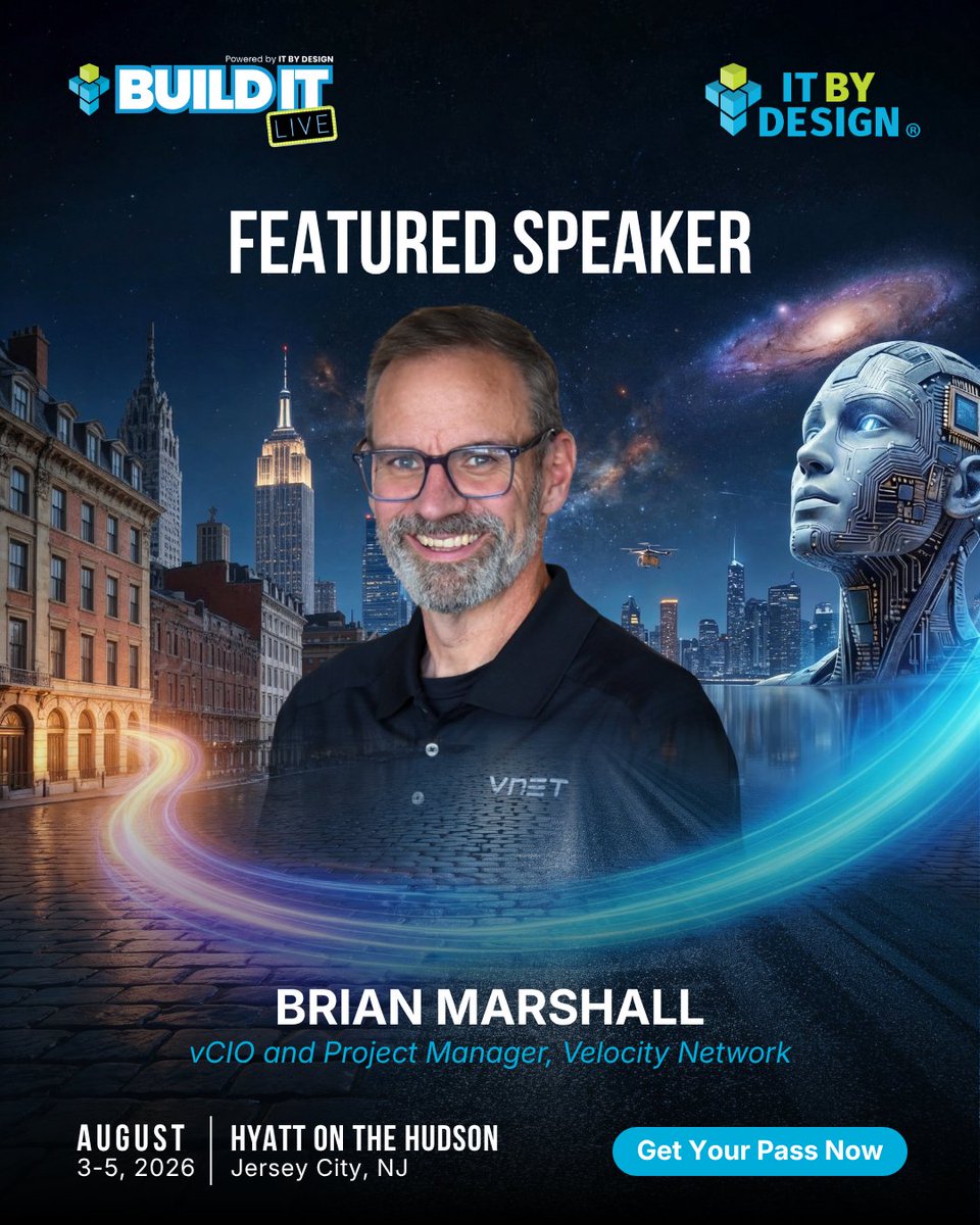 BuildIT_U's tweet photo. Brian Marshall joins Build IT LIVE 2026 to share how MSPs can align technology, cybersecurity, and business strategy for measurable outcomes.
August 3–5, Jersey City: https://t.co/MxheaAXP9a
#BuildITLIVE #MSPLeadership #Cybersecurity https://t.co/IYhtWLSG7p