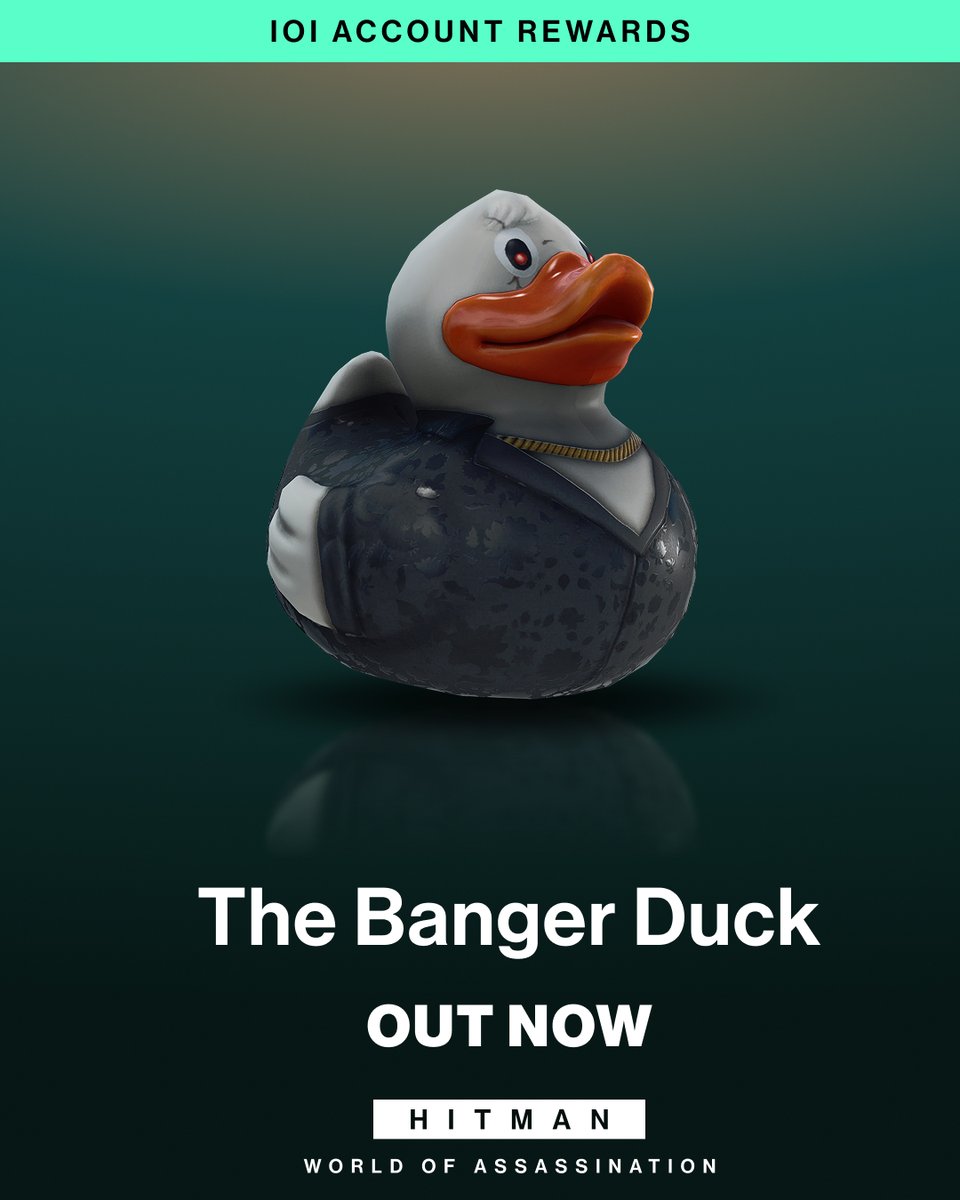 Hitman's tweet photo. Play the new mission featuring Dimitri “The Drop” Vegas, connect your IOI account and earn yourself the Banger Duck! 🦆🔊

https://t.co/hZqQUFxog9

#HITMAN #Agent47 https://t.co/fW77Hb1Vvi
