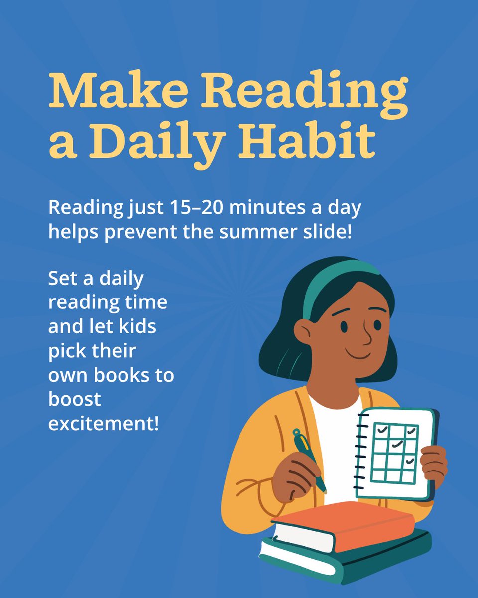 ReadingPartners's tweet photo. There are so many ways to make reading fun, especially in the summer! ☀️📚

Between all your plans, try squeezing in a little reading time. A little reading goes a long way! 💛
#ReadingPartners #summerreading #summer #books https://t.co/FBIJhUnoFB