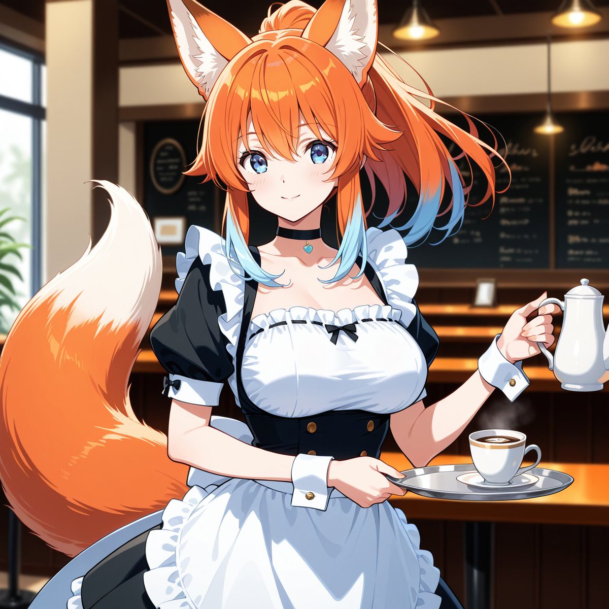 AIFoxbeing's tweet photo. QT ~ Your Maid X QT ~ Your Coffee First
TFTT @Chrisis_AI 

I´ll gladly serve you the best coffee i can do!
Please tell me if you have any other wishes~

Open Invite~

#AIart #AIイラスト https://t.co/TzFXD3nDEq