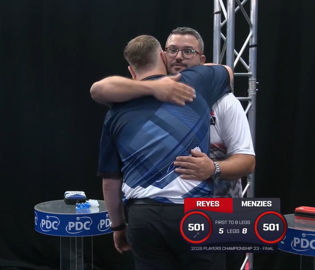 dartsnewsstats's tweet photo. 🏴󠁧󠁢󠁳󠁣󠁴󠁿 CAMERON MENZIES WINS PLAYERS CHAMPIONSHIP 2026 TITLE No.23! 🏆

Route to the title..

✅ Carl Sneyd 6-0
✅ Nathan Potter 6-4
✅ Cor Dekker 6-0
✅ Josh Rock 6-3
✅ Charlie Manby 6-2
✅ Dave Chisnall 7-5
✅ Cristo Reyes 8-5

Congratulations Cameron! 👏 https://t.co/7or01zdgnf