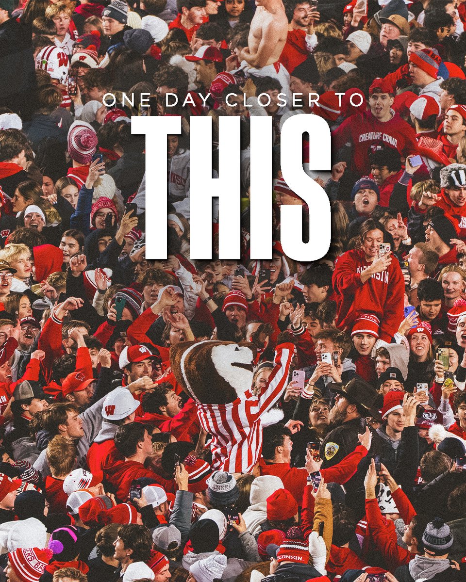 UWBadgers's tweet photo. Your favorite Saturday tradition is almost here.

🎟️ | @badgerfootball single game tickets on sale now: https://t.co/2bUC8gU0LZ https://t.co/9rYFDAmlNf
