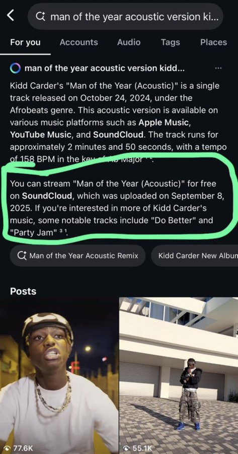 MrFEM0's tweet photo. This was how @cidar_africa went behind Brosthrone records to upload Kidd carder's song, MAN OF THE YEAR (Acoustic) https://t.co/HfHtZ8zClY