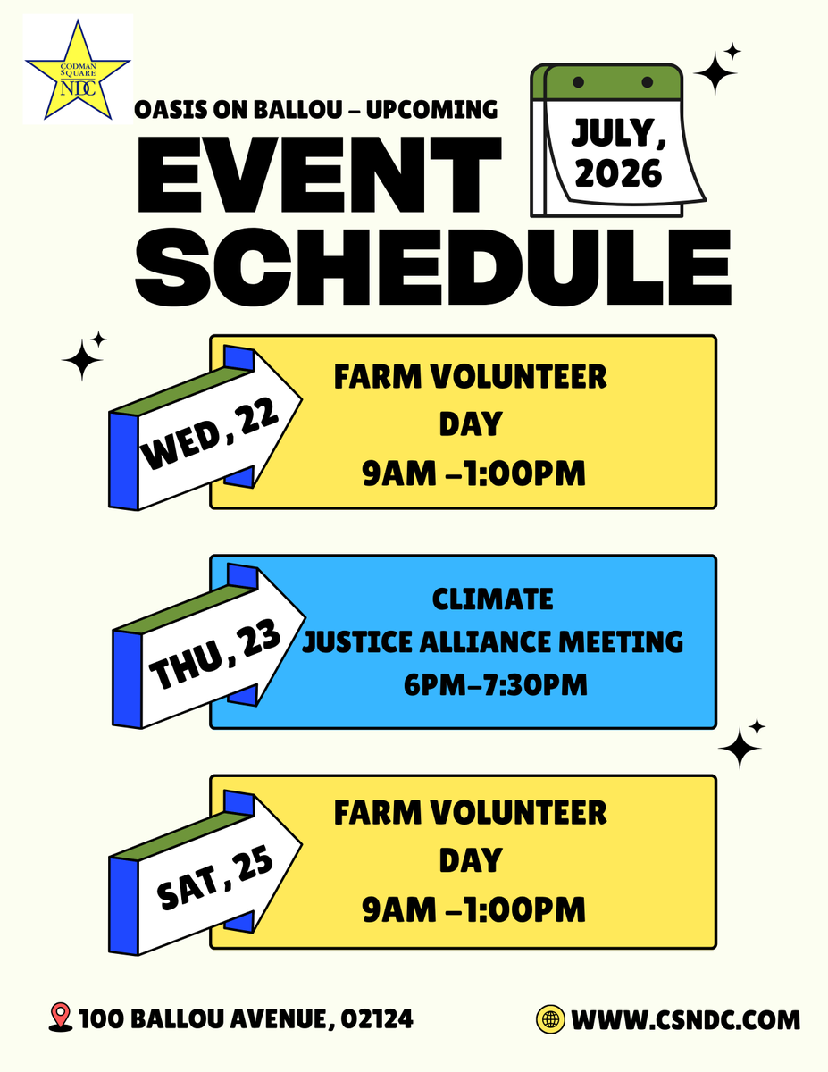 CSNDC's tweet photo. Check out our July Events at The Oasis on Ballou! Free and open to the public! https://t.co/gHeMcAuvSb