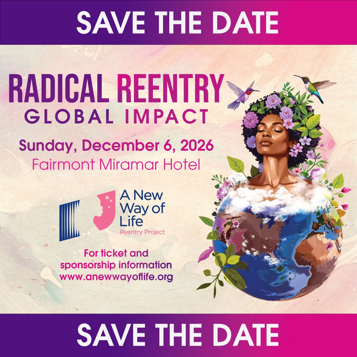 ANewWayofLife1's tweet photo. Save the date! A New Way of Life’s 2026 Gala, Radical Reentry: Global Impact, honors formerly incarcerated leaders redefining reentry through healing, empowerment &amp; community.

Join us: https://t.co/WOXqYVFuX4

#Gala2026 #RadicalReentry #GlobalImpact #ANWOL #FreedomWork https://t.co/1nkiswiPUj