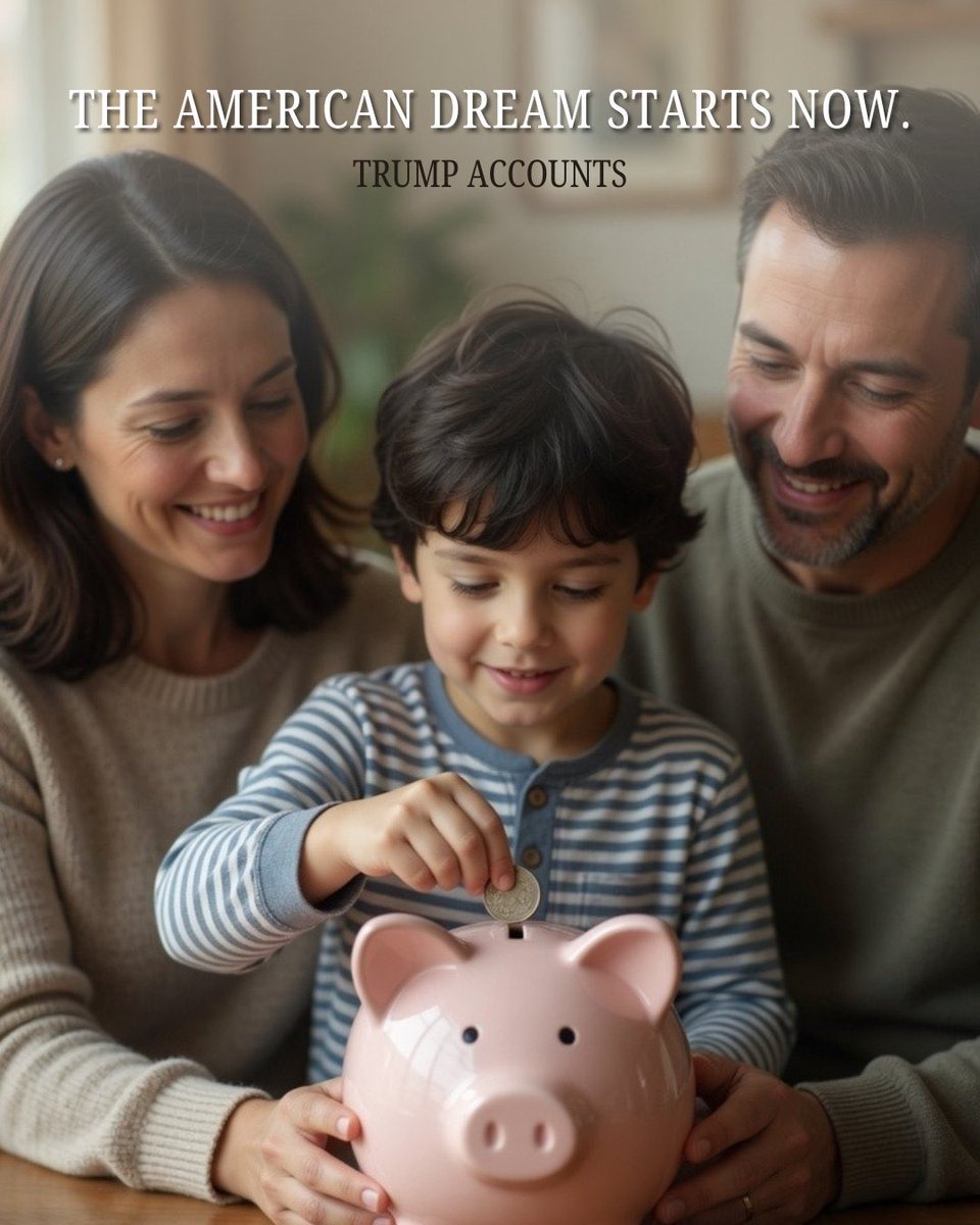 Q17Globallll's tweet photo. .@POTUS is putting America’s children first.
With the launch of Trump account parents, grandparents, and employers can contribute to the next generation’s future.
The American Dream has never been closer. Contact Treasury department on how to get started - https://t.co/QjGmQl8CN1 https://t.co/TgEQgZWUb1