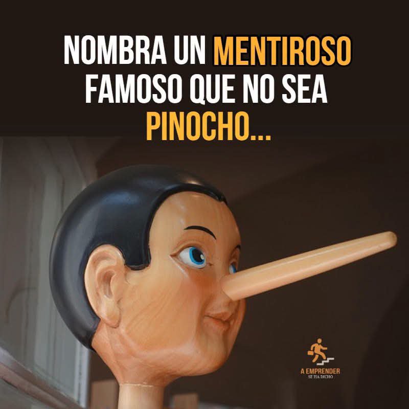 LiraRoyet's tweet photo. Nombra un mentiroso famoso que no sea Pinocho.. https://t.co/MptFj5cGgq