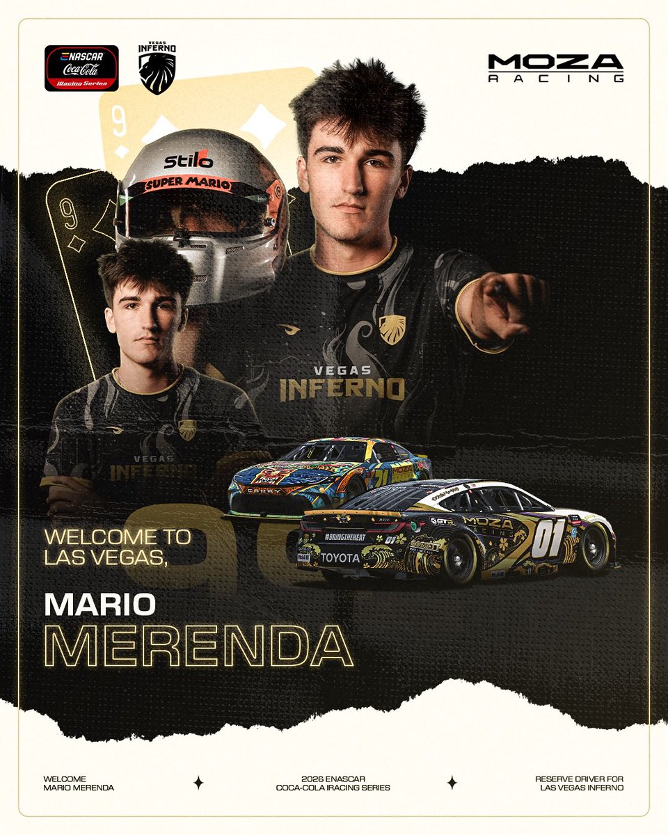 vegasinferno's tweet photo. Welcome @MarioxMerenda to the INFERNO! Mario will be joining us on a two-way position. Serving as our official @ENASCARGG sub-driver &amp; fulfilling the partnership manager role here at LVI. 

#igniteyourfire 🦁🔥 https://t.co/0lyLqDZoW3