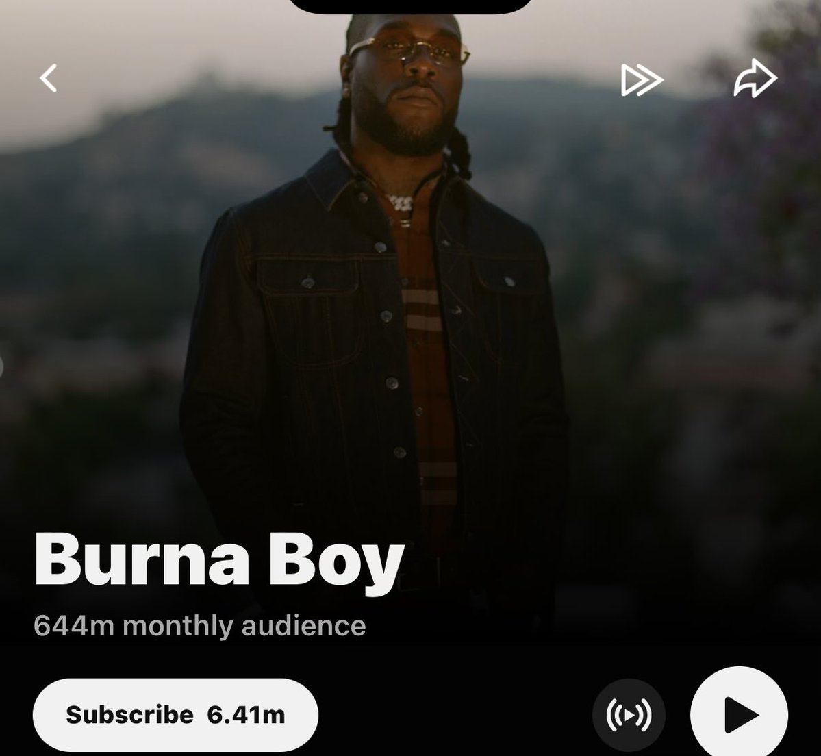 thedebuthub's tweet photo. JUST IN 🚨

Burna Boy has now surpassed 600 MILLION (644M) monthly audience on YouTube Music. 

— He’s the 1st Nigerian artist to reach the milestone. 👏🏾 https://t.co/ThD1suGqLP