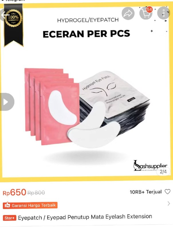 Bio_Lesson's tweet photo. 🔥 Hydrogel Eyepatch / Eyepad Eyelash Extension Rp650/pcs

Eceran! Cocok untuk lash extension & perawatan mata ✨

Link: https://t.co/I7FTo5VYQh

Buruan stok banyak! ⏰🔥

#Eyepatch #EyelashExtension #BeautyTools
Jangan lupa follow untuk promo, info diskon dan kode voucher setiap harinya