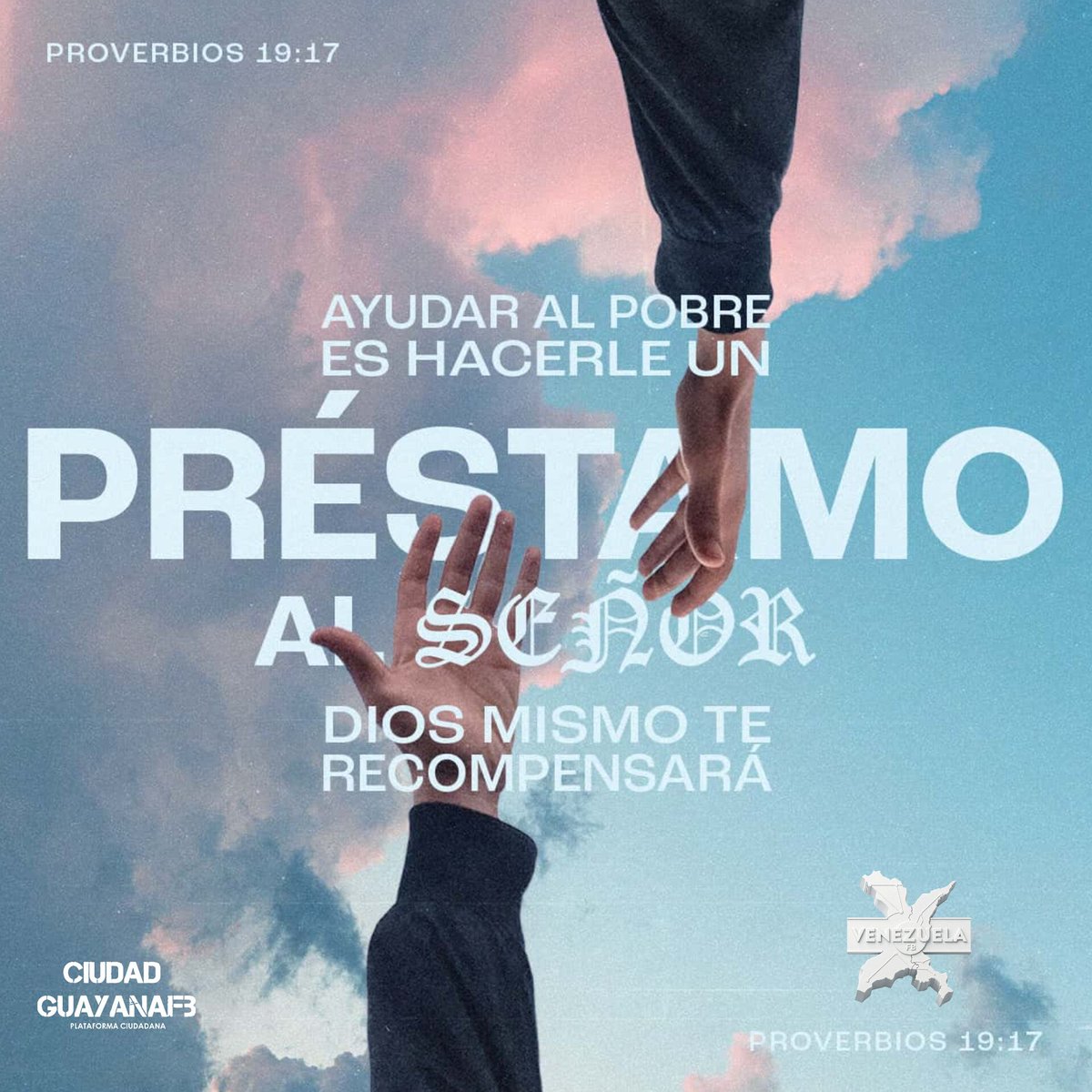 CiudadGuayanaFB's tweet photo. A Jehová presta el que da al pobre, Y el bien que ha hecho, se lo volverá a pagar.

PROVERBIOS 19:17 RVR1960

Buenas Tardes 

#SoyVenenezuelaFB https://t.co/sJdJpI8ZGz