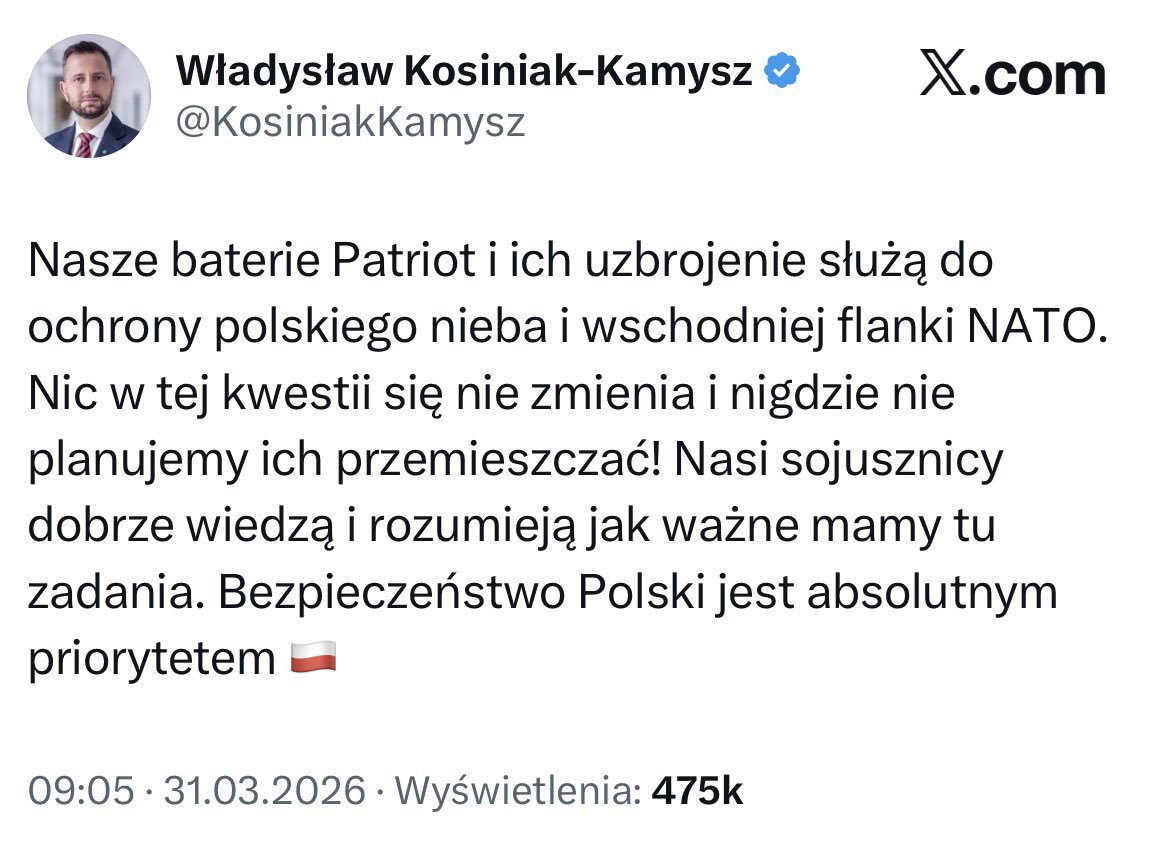 JacekPiekara's tweet photo. ♦️Tak jeszcze na wiosnę kłamał Kosiniak- Kamysz!♦️
Razem z Tuskiem oszukali obywateli, prezydenta i parlament, w tajemnicy oddając Ukrainie (na niemieckie życzenie!) najnowocześniejsze systemy militarne i osłabiając w ten sposób polskie zdolności obronne.
⬇️ https://t.co/vaiyTfvmSy