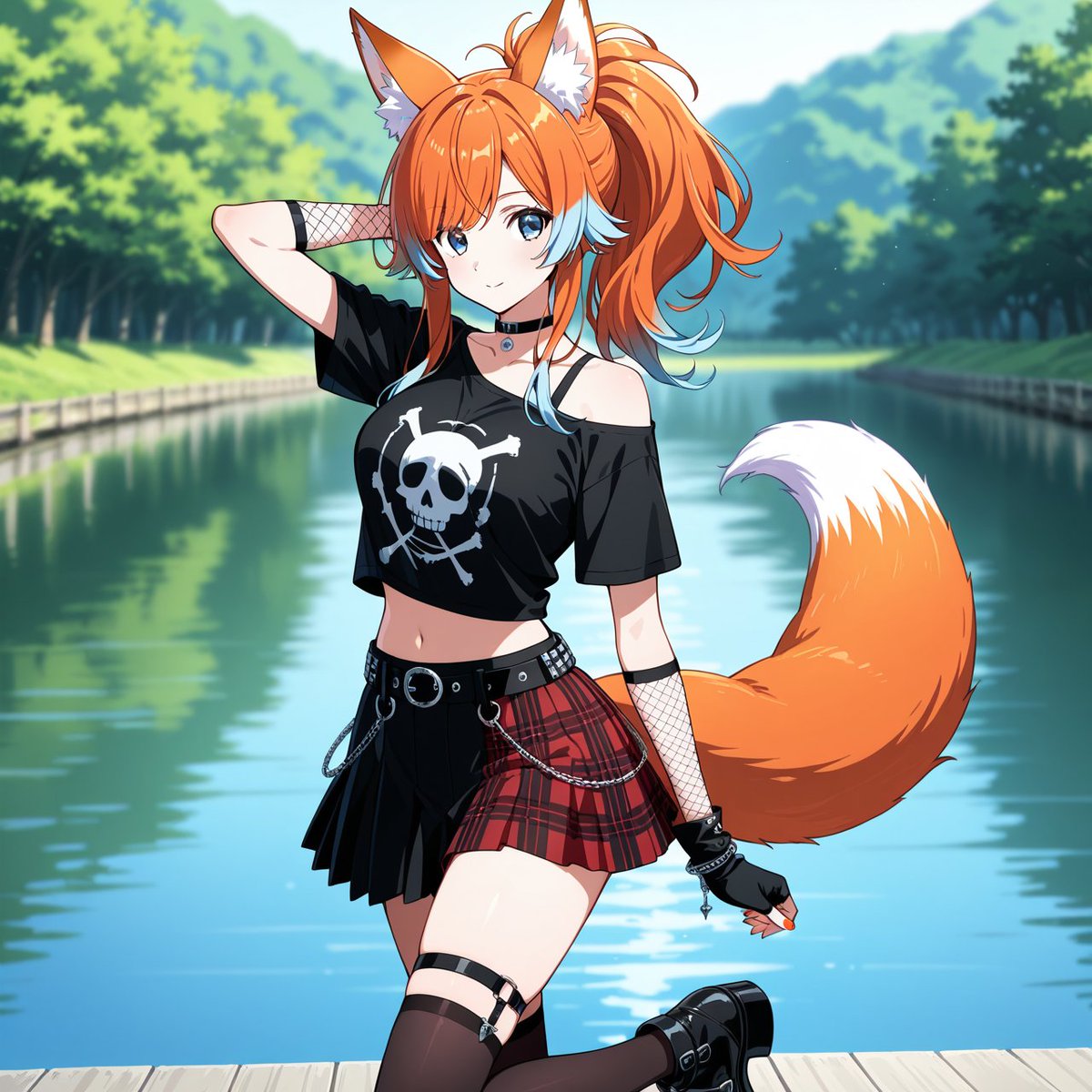 AIFoxbeing's tweet photo. ✨QT your 2000's outfit✨

TFTT @ZukaGarden 

WHO WOULD HAVE GUESSED?!?!

I was an Emo in the 2000s 😅

Sometimes i miss my old get up~

Open Invite~

#AIart #AIイラスト https://t.co/b8gSIyNViA