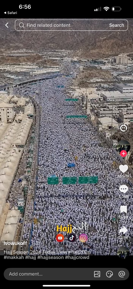otherwybie's tweet photo. One of Allah’s miracles is that the 1.7 million pilgrims at the 2026 Hajj look like a much larger crowd than the alleged “12 million” سبحان الله وبحمده https://t.co/szXRwTxgE3
