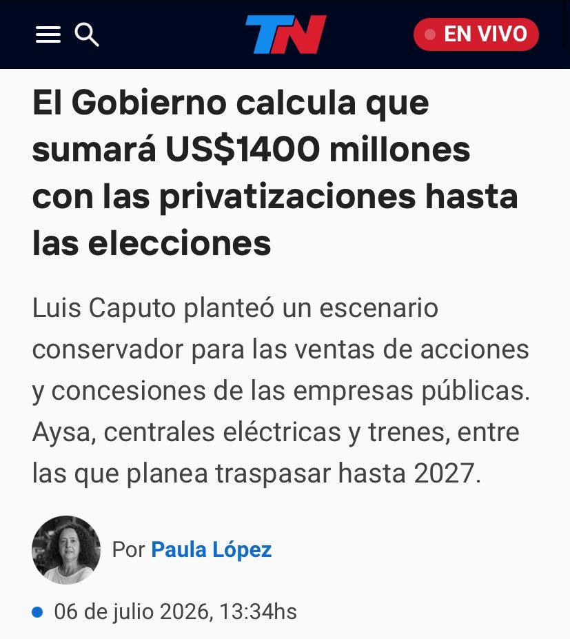 RoyCortinaOk's tweet photo. No se les cae una idea. Vuelven a aplicar el mismo recetario de siempre: privatizaciones, ajuste y negocios para unos pocos. Es el camino que ya siguieron Martínez de Hoz y Cavallo.

El final también lo conocemos. https://t.co/pfr8VhN5b1