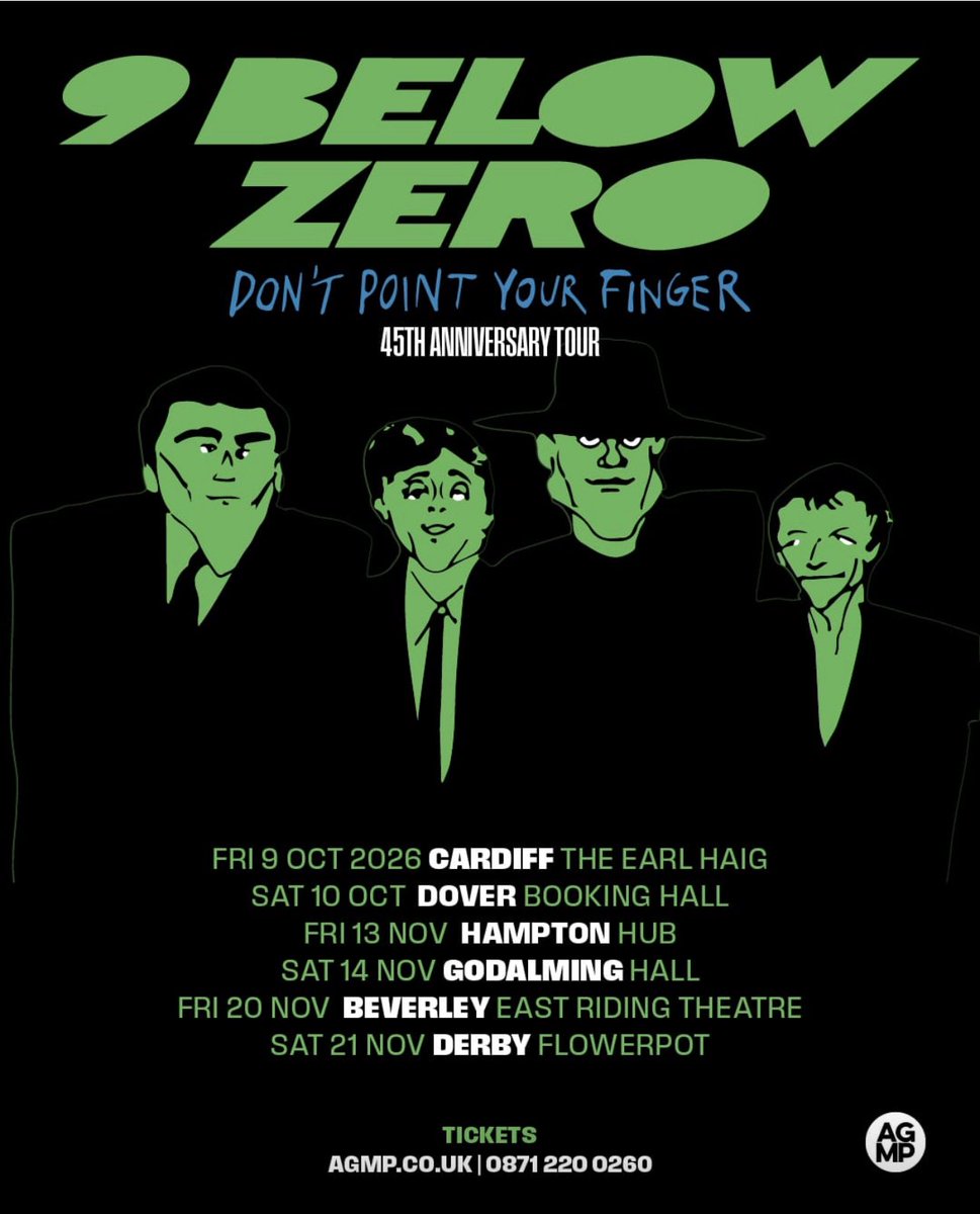 NineBelowZero1's tweet photo. DON’T POINT YOUR FINGER ! In

We are doing a few selected shows this year to celebrate 45 years of Don’t Point Your Finger.
We are also taking this special show to France, Norway, Denmark and Spain. 
All dates will be released soon. 

All ticket links on our website. https://t.co/n4kWgbOotK