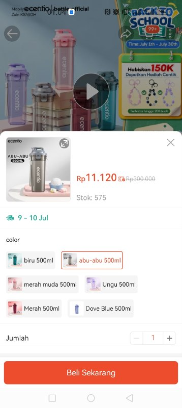 Bio_Lesson's tweet photo. 🔥 Ecentio Bottle 500ml Rp11.120

Botol minum premium anti bocor & tahan lama ✨ Varian Abu-abu & banyak warna lain!

Link: https://t.co/h1NcQZWZIo

Buruan stok buat sekolah/kantor! ⏰🔥

#BotolMinum #Ecentio #BackToSchool
Jangan lupa follow untuk promo, info diskon dan kode voucher setiap harinya