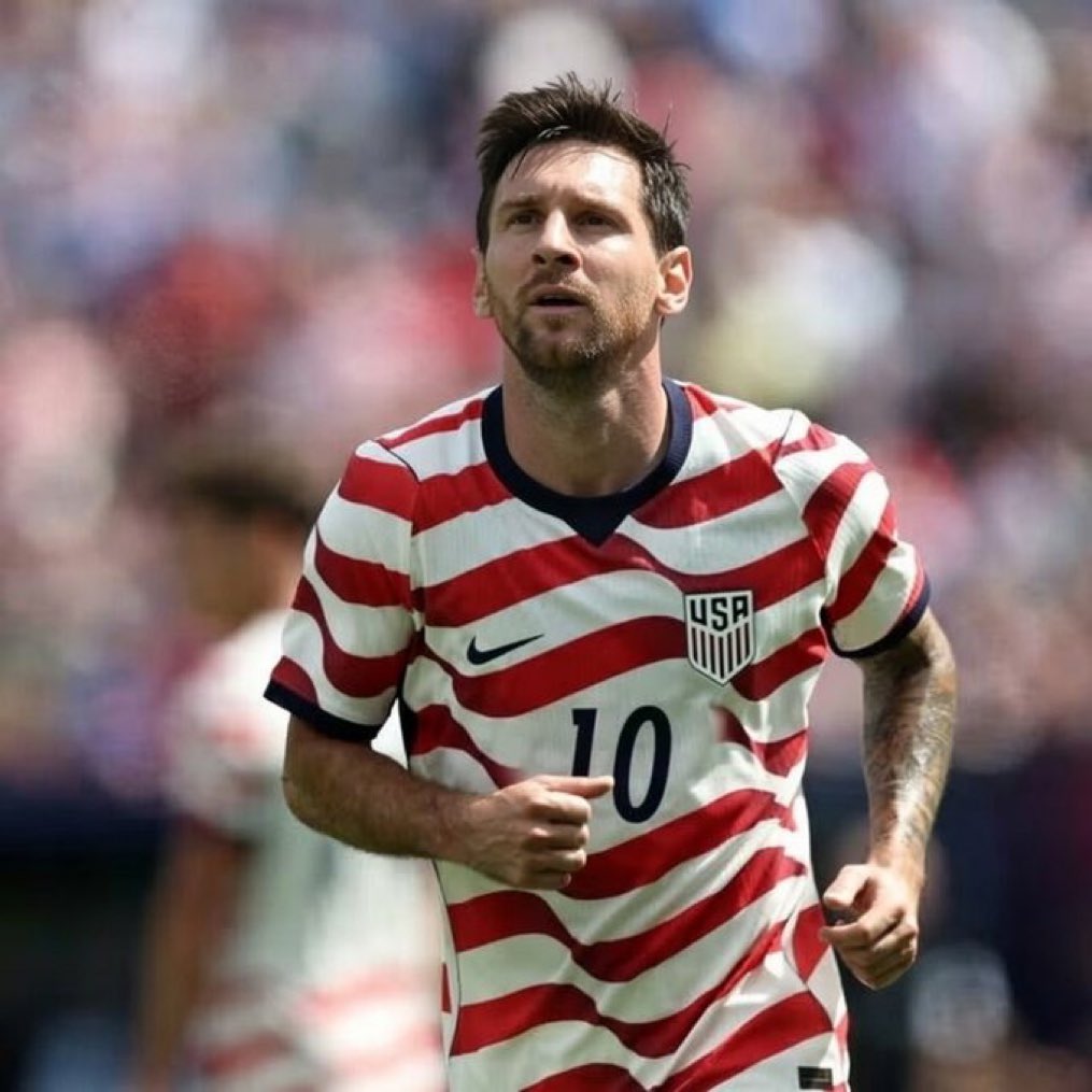 Oladele's tweet photo. Trump spoke to FIFA President to allow Lionel Messi play for USA against Belgium. Appeal has been approved and he will start against Belgium https://t.co/diYW6MriSn