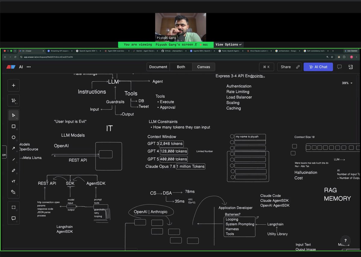 arpan7sarkar's tweet photo. Day 283/365 #365DaysOfCode 💻
Coded 5 hrs today
Solved a few Tree DSA questions. Office got shifted so there’s a lot of work pending.
Attended Gen AI class @ChaiCodeHQ with @piyushgarg_dev Sir & @Hiteshdotcom Sir 🔥
Discussed about AI Agents, SDKs, AI SDKs, Context Windows, Prompt Injection, Guardrails, Jailbreaks and a lot more.
One thing is clear as the days are passing, Gen AI implementation is becoming much easier. So many amazing things to learn and implement.
Lots to do, let’s keep grinding 🤝