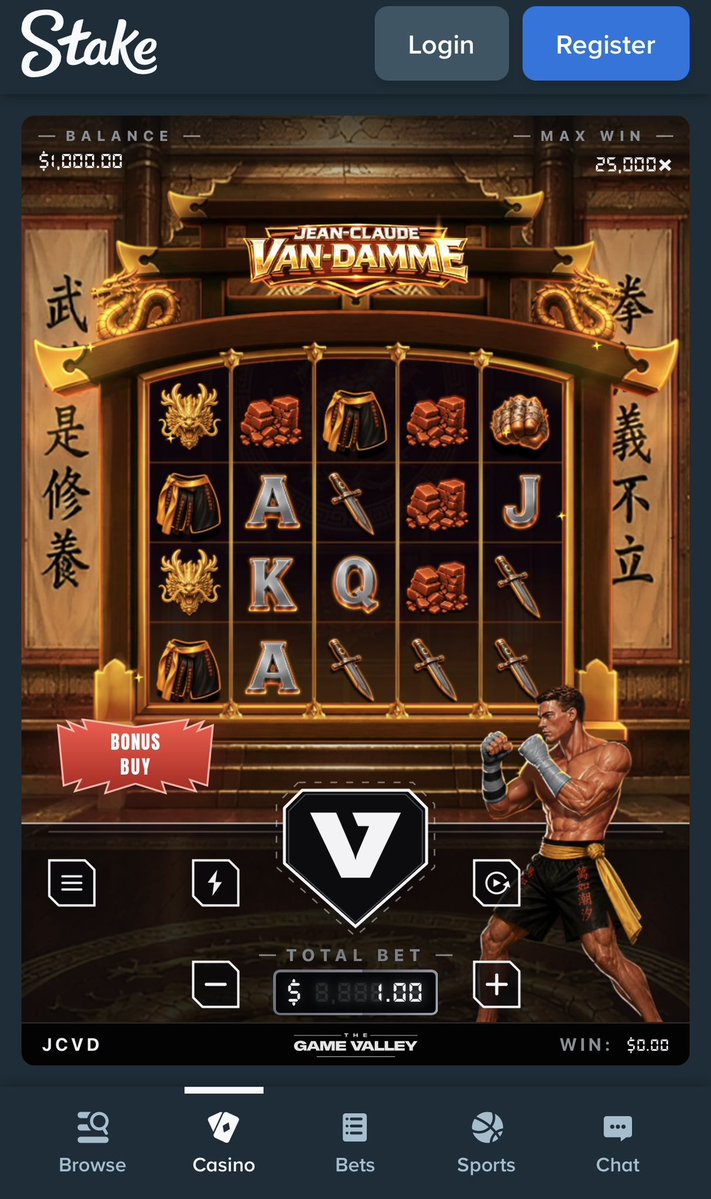 the_game_valley's tweet photo. NEW LOOK. 💥

We upgraded the @JCVD slot — cleaner, faster, sharper.

Drop your @Stake ID in the comments NOW! https://t.co/BDgq8H5C2F