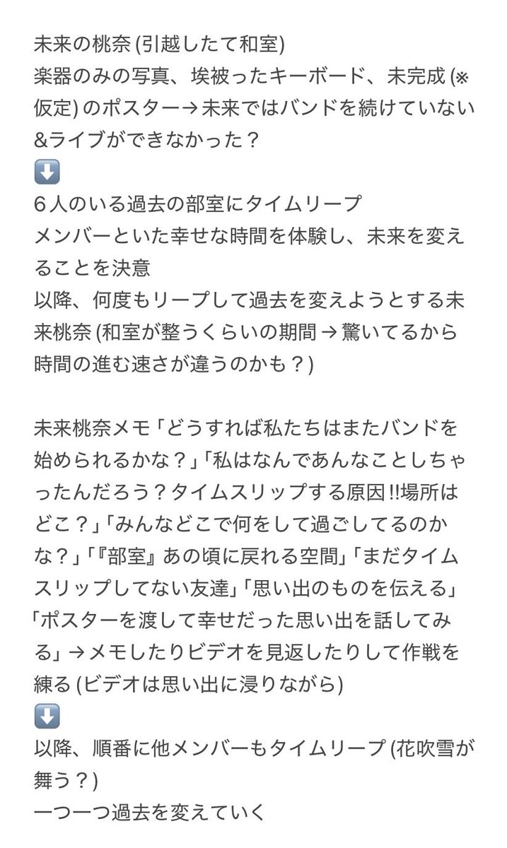 ame_yuki_frfr's tweet photo. ME:I新曲『花咲く道』
タイムリープする青春(MV)
ゆるゆる考察メモ📝

#ME_I花咲く道　#ME_I https://t.co/ruROAwgDIB