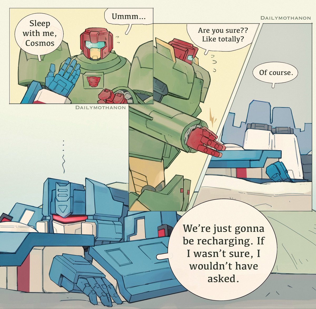 whyryouhere091's tweet photo. Soundwave likes himself a lil’ sleeping buddy 🤧 he kinda got used to always sleeping with his cassettes, so.. not having them around makes it harder
#Transformers #IDW #Soundwave #Cosmos #Coswave https://t.co/CQ3848cSBX