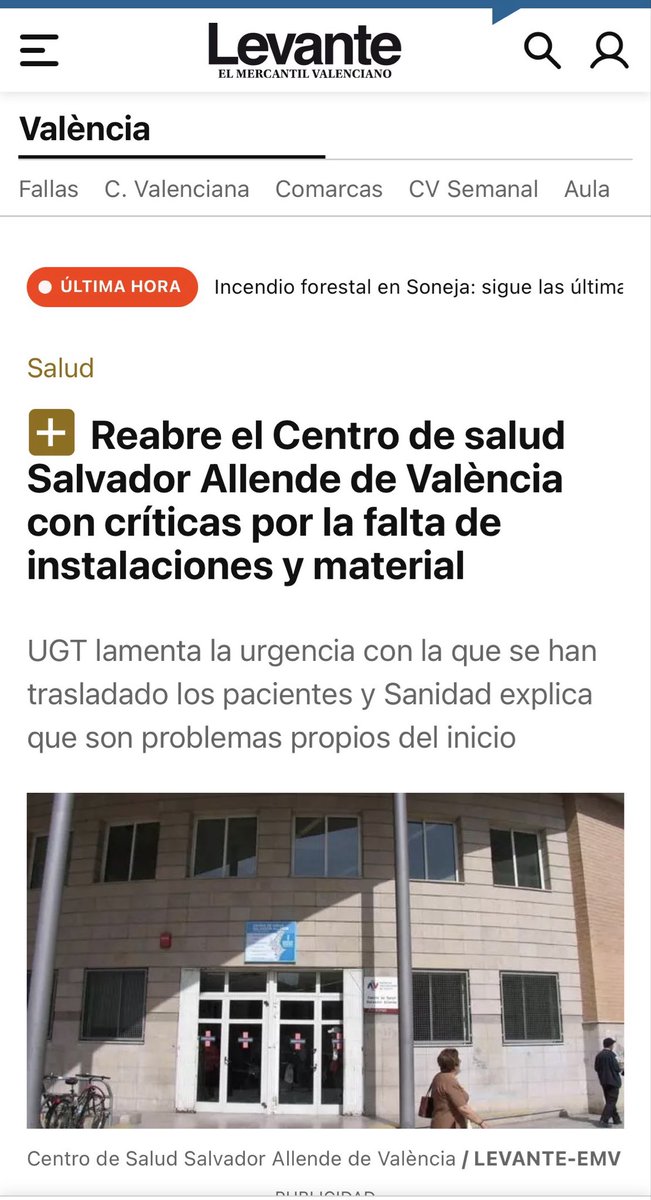 YaisselSanchez's tweet photo. No se puede confundir trabajar con hacer propaganda del PP. La reapertura llega tarde, tras perjudicar a los vecinos del Centro de Salud Salvador Allende. La sanidad pública valenciana merece más respeto para pacientes y sanitarios.
@levante_emv https://t.co/HP1AWURuST https://t.co/6WRRAjxXaV