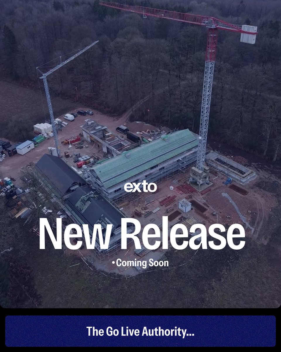 Exto360's tweet photo. Something's coming. A new release is on the way. The Go-Live Authority is evolving.

Mark this one. Schedule a call to see where we're headed → https://t.co/OlHjkdBz1I

#OperationalReadiness #Commissioning #DataCenter #SemiconductorFab #GoLiveAuthority #CapitalProjects https://t.co/CaxGvLc4om