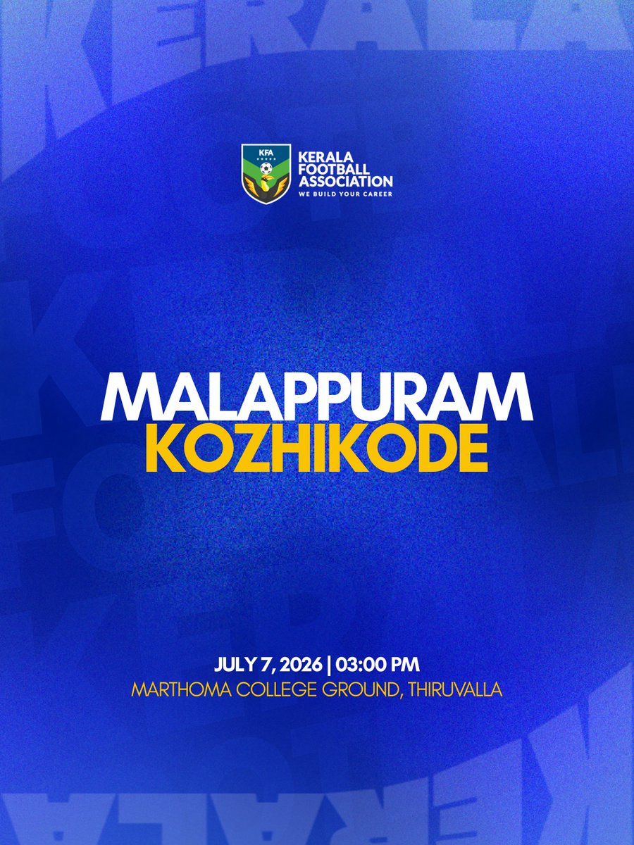 keralafa's tweet photo. Four more massive matches are on the way! ๐โฝ
Swipe to check out the Matchday 2 fixtures for the KFA Sub Junior Girls IDSC 2026-27 at the Marthoma College Ground, Thiruvalla.
Don't miss the action as the group stages heat up! ๐ง๐ฅ
#KFA #GirlsFootball #Matchday #KeralaFootball https://t.co/Q2Prh8ebAK
