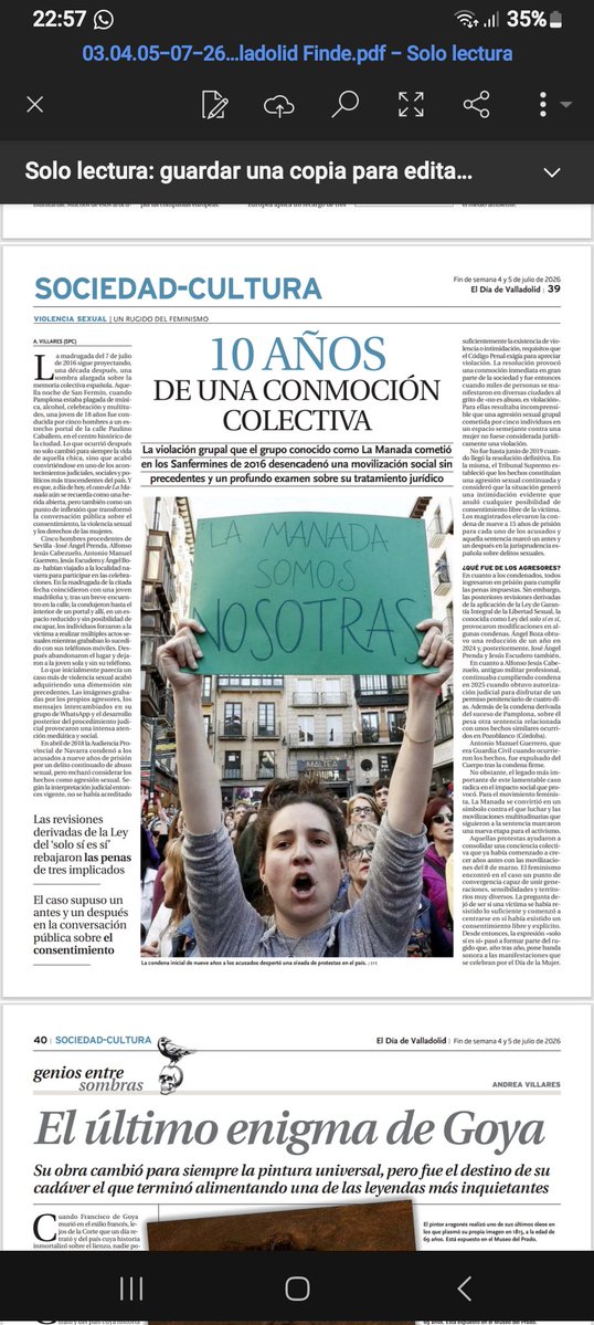 luismfrade8's tweet photo. @DathosBD ¡no hay más manada que la de Pamplona! el Ministerio de Igualdad necesitaba un relato y justificar su Ley del sí es sí y sus escandalosos gastos... https://t.co/cA6YQ7rspw