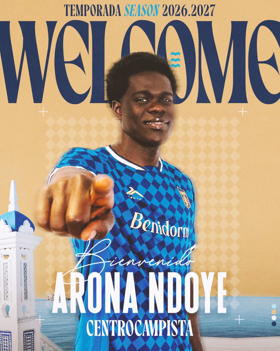 RCFBenidorm's tweet photo. 🆕✍🏽 𝗪𝗘𝗟𝗖𝗢𝗠𝗘 | 𝗔𝗿𝗼𝗻𝗮 𝗡𝗱𝗼𝘆𝗲
¡Talento, músculo y juventud en el centro del campo! 💙💪🏿

Arona Ndoye regresa al #CFBenidorm, donde ya jugó en 3 RFEF, como la primera cara nueva de la temporada.🔥🏟️

🚨 ABÓNATE por 60€
Código ILOVECFBENIDORM 
https://t.co/aGA9GTk5IO https://t.co/LNRQSfvVNB