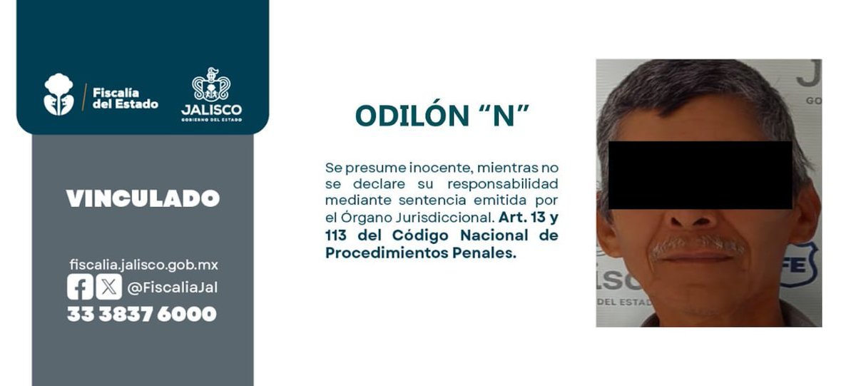 FiscaliaJal's tweet photo. 🚔 Capturan y vinculan a un hombre por corrupción de menores y abuso sexual infantil en Cihuatlán.

La Vicefiscalía en Investigación Regional logró vinculación de un hombre señalado en los delitos de corrupción de menores y abuso sexual infantil. (1-2) https://t.co/mGOmrXA526