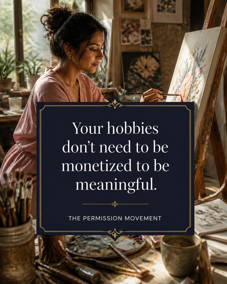 LancasterLInc's tweet photo. "Your hobbies don't need to be monetized to be meaningful."

#PermissionMovement #ChooseYourself #WomenWhoRise #SelfLeadership

The Permission Movement https://t.co/v46HjBs8H1