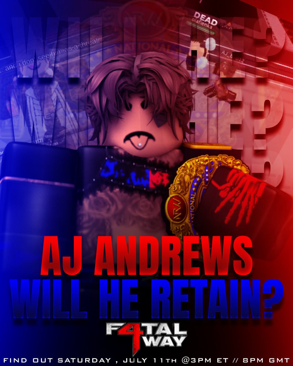 National_rw's tweet photo. Champion. Challenger. Destiny.
Will AJ Andrews retain? 👑🔥
Saturday • 3 PM ET / 8 PM GMT https://t.co/5bwtdIsKgq
