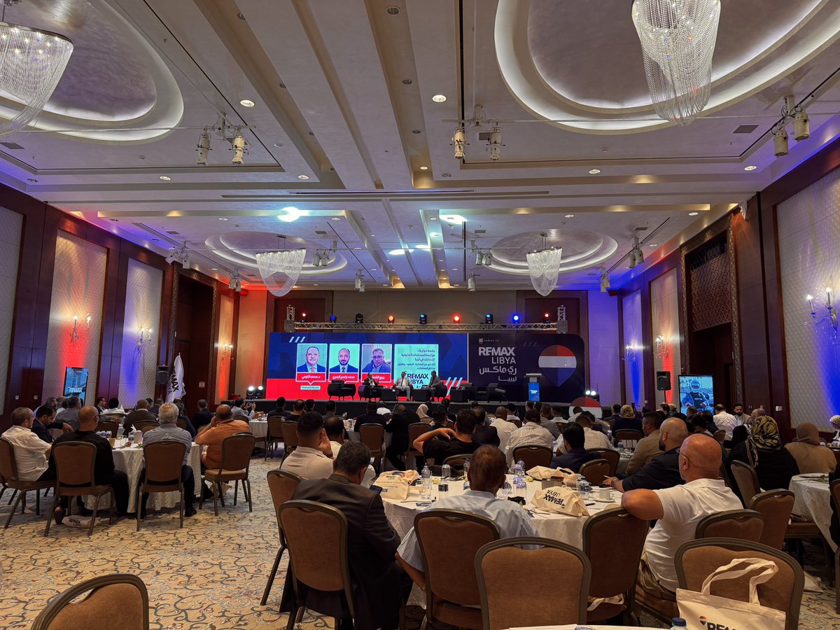 MElkhazmi's tweet photo. 3/ Attended the official launch of @REMAX Libya today—a massive milestone for our real estate market, drawing investors &amp; lawyers alike. Great to see the holding company's vision come alive! 🇱🇾💼 
#Libya #Tripoli #Business #RealEstate #Networking https://t.co/VWL8F5FSXP