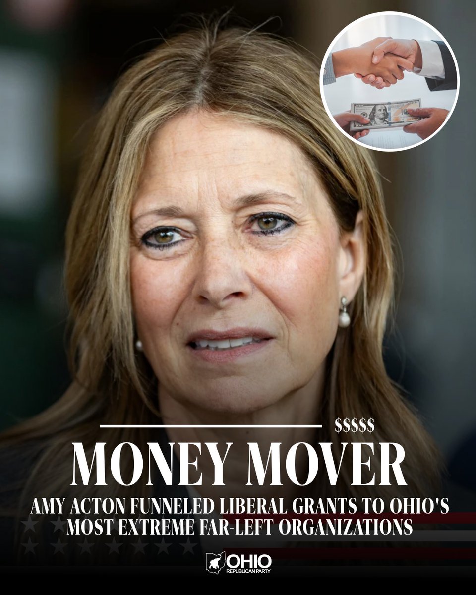 ohiogop's tweet photo. While Acton served as grants manager at the Columbus Foundation, the foundation moved millions of dollars to far-left organizations pushing abortion expansion, open borders, climate activism, and gender ideology. https://t.co/VrDHB5dLUy https://t.co/y8QZ2F2ctx
