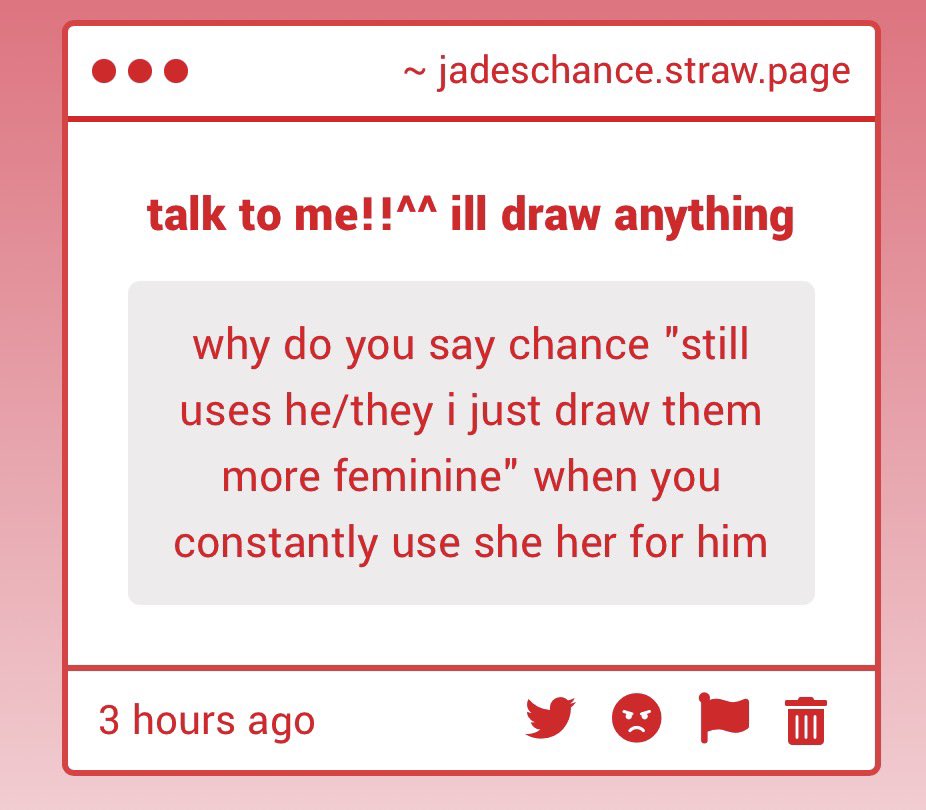 chancesOnlyFans's tweet photo. when i use she on him its either jokingly or on vent art (¬_¬”) https://t.co/hrnU2xE08c