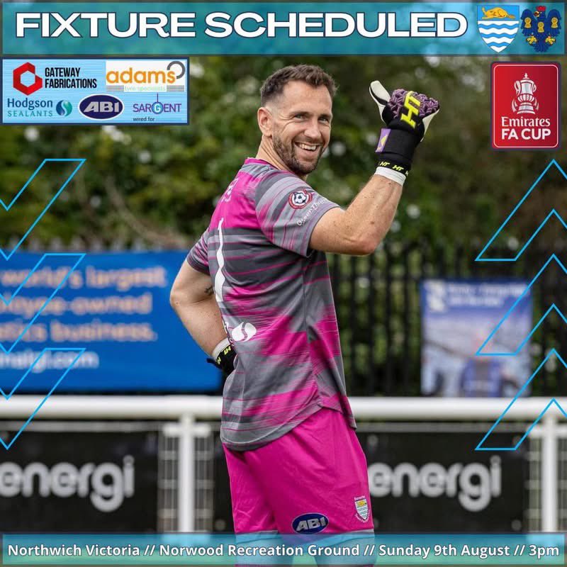 bevtownfc's tweet photo. FA CUP SCHEDULE | 🏆 

We bring FA Cup Fever to Norwood this August, playing @NorthwichVicsFC on Sunday 9th https://t.co/5ch5ZkylQM