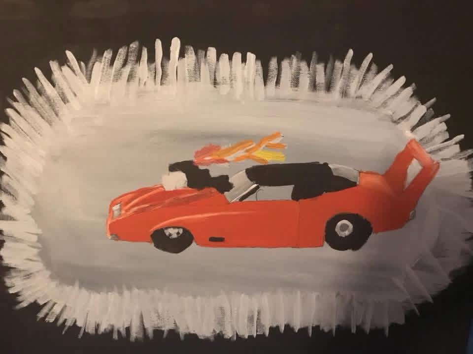 EllenFitzgeral1's tweet photo. Even though he has special needs he can do anything he puts his mind to. The beach scene he did for his Aunt. The surf boards he did for his brother. So proud of him. https://t.co/JFzyaHcuwK