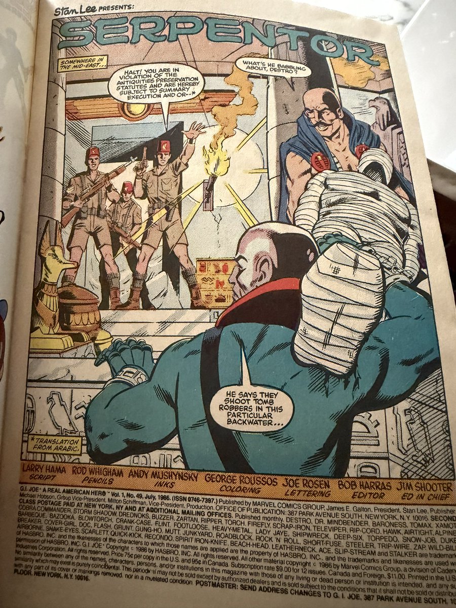 Toyhuntersholl2's tweet photo. Always liked Serpentor since I was a kid! Watched “Arise Serpentor, Arise!”, I’ve never read the creation story in the comics.
I just got G.I. Joe 49 and to say it’s different, is an understatement!
#gijoe #Serpentor #gijoecobra #marvelcomics #MarvelGIJoe #gijoecomics https://t.co/LVH3ppTabZ